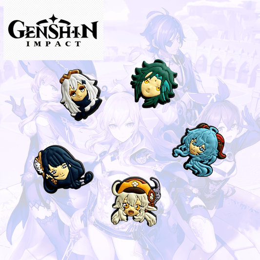 Geshin Impact Charms Set of 5 - Kawaii for the Culture