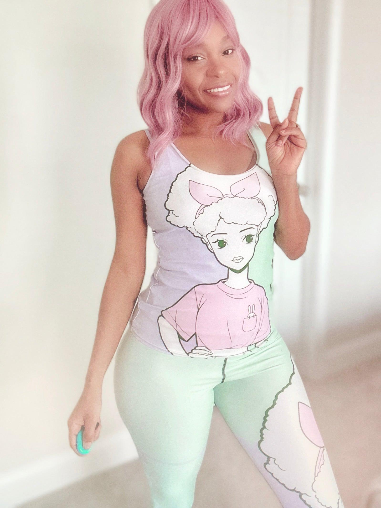 Pastel Power Mint Yoga Leggings - Kawaii for the Culture