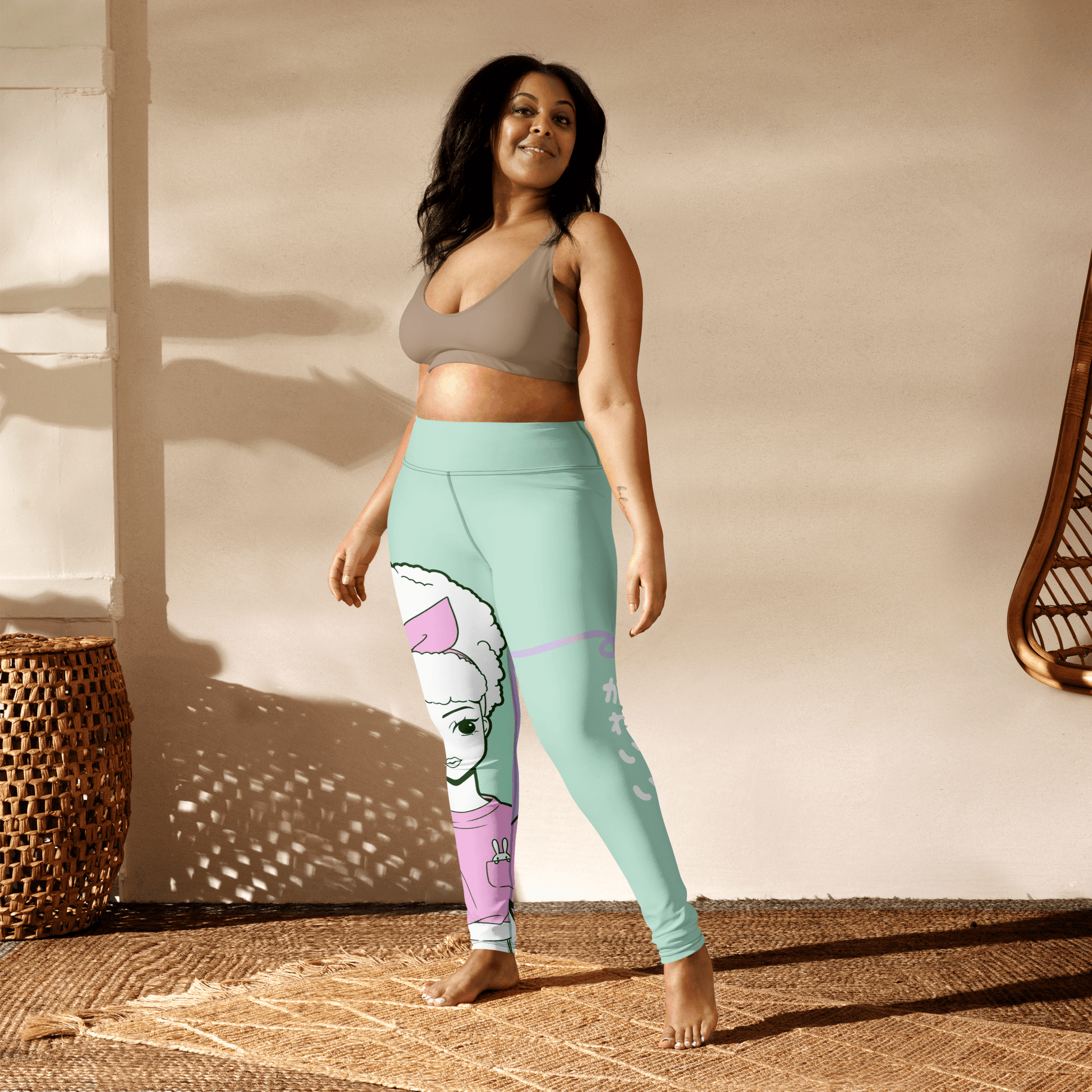 Pastel Power Mint Yoga Leggings - Kawaii for the Culture